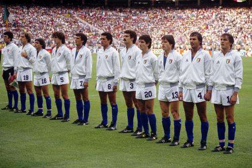 老照片-1982世界杯决赛 意大利的主力11人_老