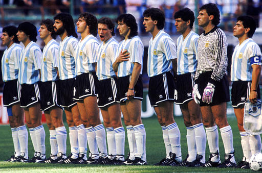 老照片-1990世界杯 马拉多纳独力支撑阿根廷队