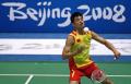 图文-中国羽毛球队进行赛前训练 林丹表现引人注目
