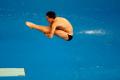 图文-奥运跳水男子3米跳板预赛 双腿绷的笔直