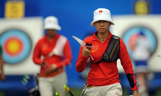 图文-女子射箭排名赛赛况 中国选手陈玲