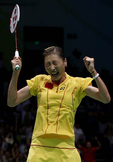 图文-奥运羽球女单张宁成功卫冕 张宁战胜了自己