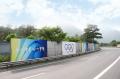 图文-奥运公路自行车赛沿线风景 高速隔音板的喷绘