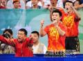 图文-中国乒乓球队夺得男子团体金牌 开心庆祝胜利
