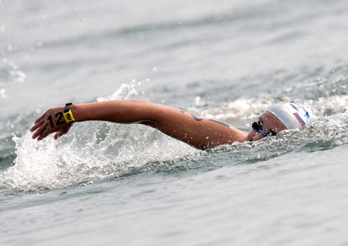 Photos: Ilchecko takes gold in Women's 10km Marathon Swimming