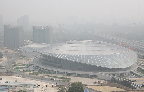 Le gymnase de l'université polytechnique de Beijing est terminé