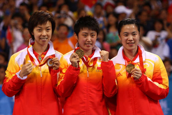 Das chinesische Damenteam hat beim Tischtennis Gold geholt