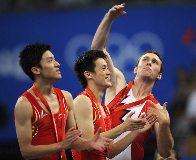 图文-[奥运]蹦床男子个人决赛 中国选手包揽冠季军