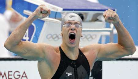 图文-奥运会男子50米自由泳决赛 他在此刻爆发