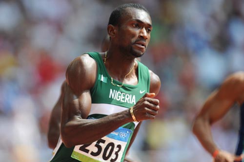 图文-奥运会男子200米预赛 尼日利亚选手直冲目标