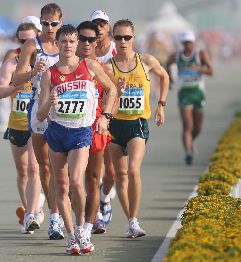 图文-澳大利亚夺50公里竞走亚军 比赛中跟随战术