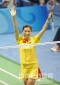 图文-奥运会11日羽毛球女单赛况 感谢现场的观众