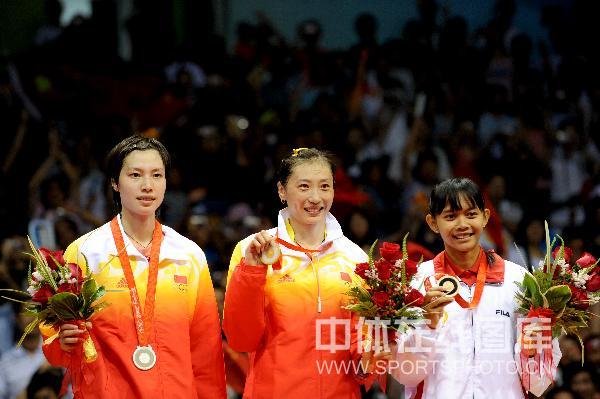 图文-奥运会羽毛球赛女单决赛 金银铜牌得主