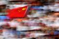 图文-中国国奥VS比利时 五星红旗激励健儿