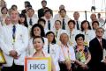 图文-中国香港奥运代表团举行升旗仪式 代表团成员