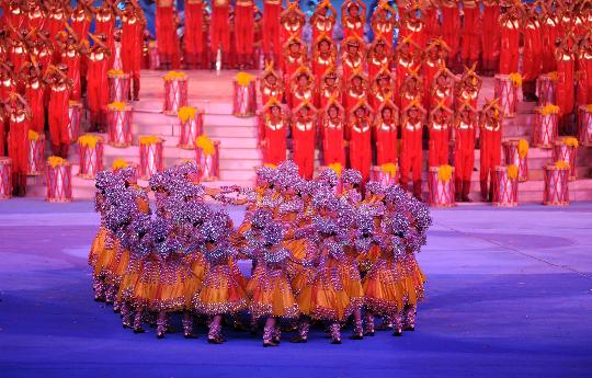 图文-北京奥运会圆满落下帷幕 文艺表演民族特色