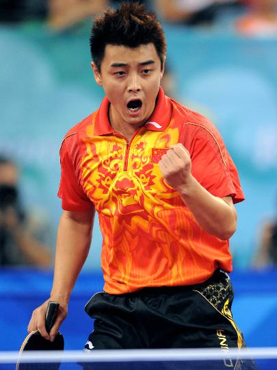 图文-乒乓球男单王皓杀入半决赛 打出自己的气势来