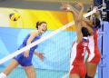 图文-女排1/4决赛古巴VS塞尔维亚 双人拦网成功
