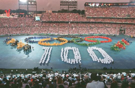 图文-历届奥运会开幕式精彩瞬间 纪念奥运百年
