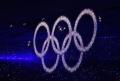 图文-北京奥运会开幕式回顾 奥运五环闪耀鸟巢