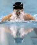 图文-男子100米蛙泳半决赛 北岛康介出水瞬间