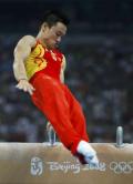 图文-男子体操资格赛开战 杨威在男子鞍马比赛中