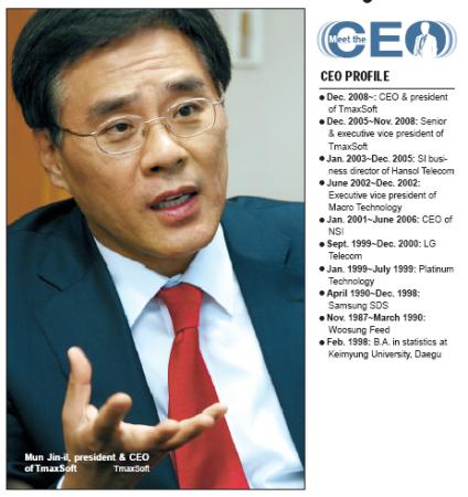 TmaxSoft Zong Cai Jian CEO Mun Jin-il TmaxSoft president holds CEO Mun Jin-il concurrently