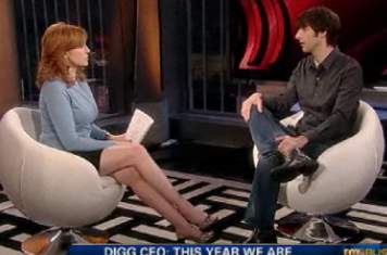 Digg联合创始人兼CEO杰伊&middot;安德尔森(Jay Adelson )正在接受福克斯商业新闻频道采访
