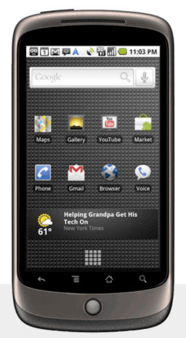 谷歌首款自主品牌手机Nexus One