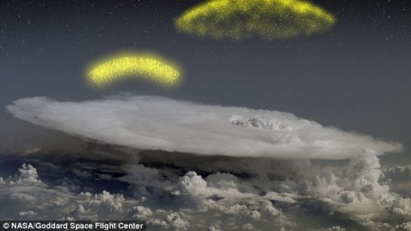 通过望远镜观测雷暴天气的美宇航局科学家成功捕捉到从地球喷射到太空的反物质云