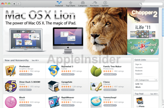Apple or sell new edition through Mac App Store operating system
