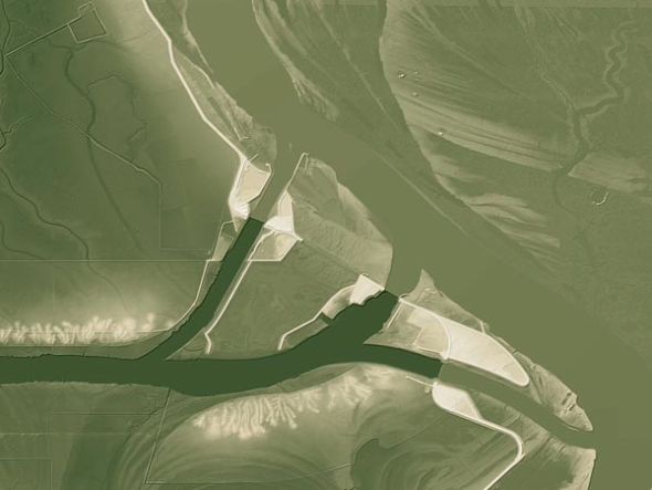 密西西比河(　图片来源：Robert Simmon/DEM/NASA)