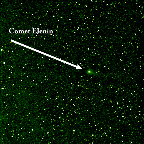 这是美国宇航局STEREO探测器拍摄的“埃里宁”彗星，时间是2011年8月6日
