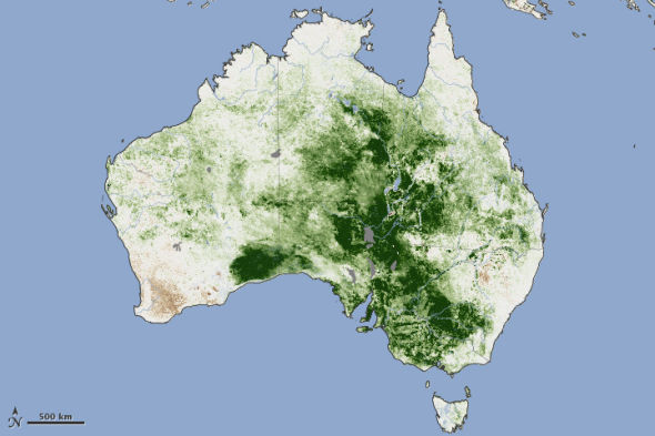 [热点]每日卫星照:丰茂植被或导发澳大利亚武火