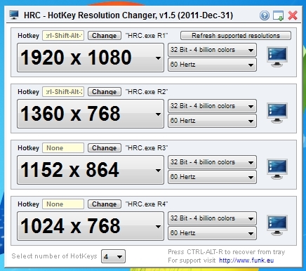 HotKey Resolution Changer