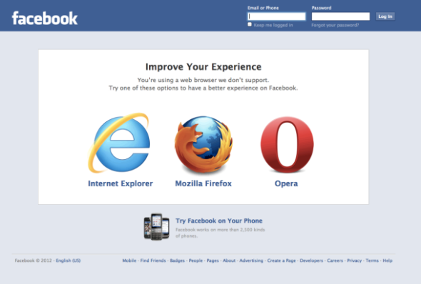 ,Facebook,浏览器,增强现实,Google,Facebook推荐使用Opera取代Chrome(图)