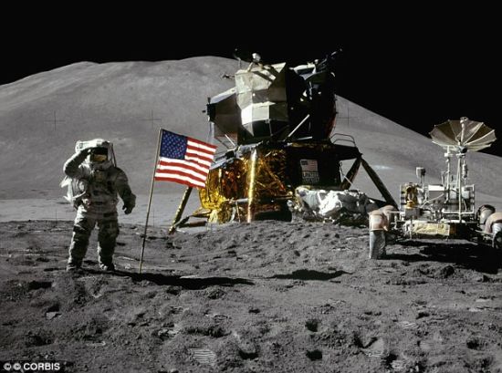 卫星拍到40年前美登月旗帜仍矗立月球(图)