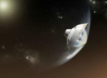 飞船在火星大气层中剧烈减速