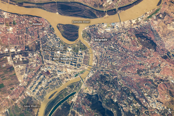 每日卫星照:塞尔维亚首都贝尔格莱德|贝尔格莱