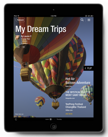 Flipboard改版后允许读者创建和分享自己的杂志 Flipboard改版后允许读者创建和分享自己的杂志