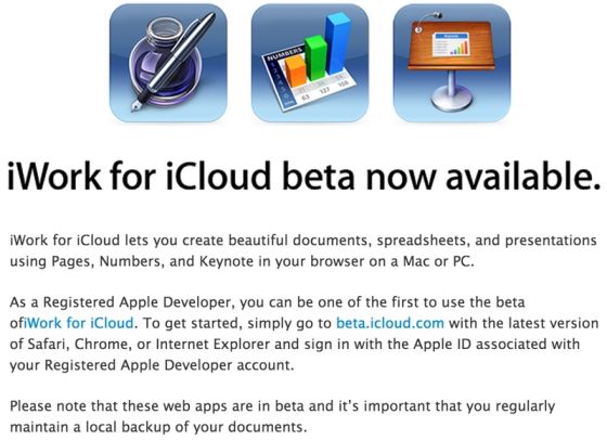 iWork for iCloudʼͼ