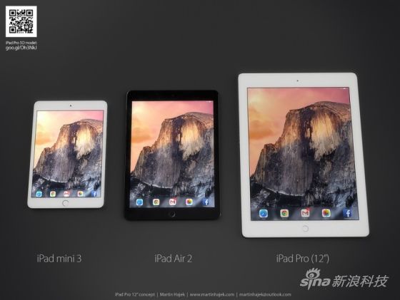 网友根据传言制做的12寸大屏iPad效果图 网友根据传言制做的12寸大屏iPad效果图