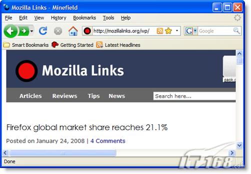 耳目一新!XP平台Firefox3新主题