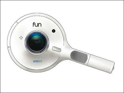 拿着放大镜拍照 特殊鱼眼照相机推出_数码