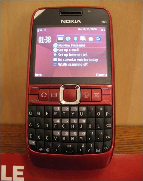 商务娱乐两全 红色诺基亚E63真机图赏-手机市场行情,导购资讯,评测导购 - 购龙网比较购物搜索