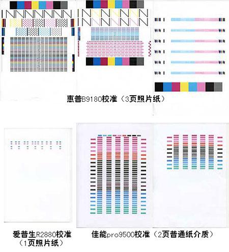 3 爱普生r2880:4 3款打印机安装的时候都会进行自动喷头校准