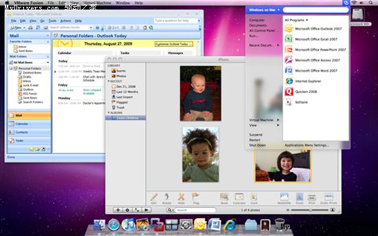 Mac机完美运行Win7 VMware发布Fusion 3