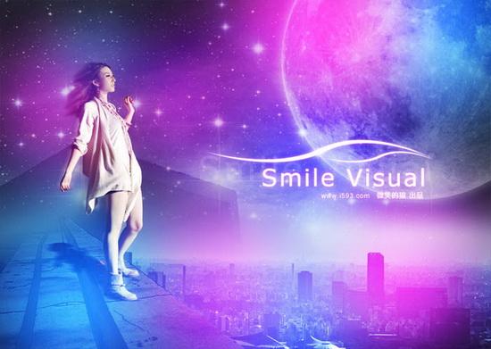 photoshop合成绚丽梦幻的星光都市效果