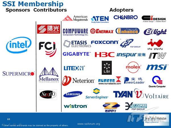 中外联姻 刀片服务器标准取得新突破_商用
