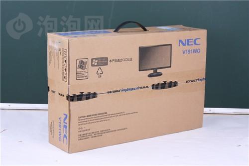 nec v191wg的产品包装箱近日已经送达泡泡网评测室